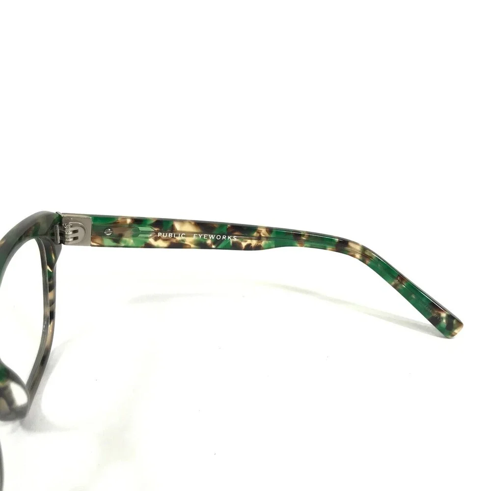 Public Eyeworks Eyeglasses Frames CONCORD-C02 Green Tortoise Square 52-18-140